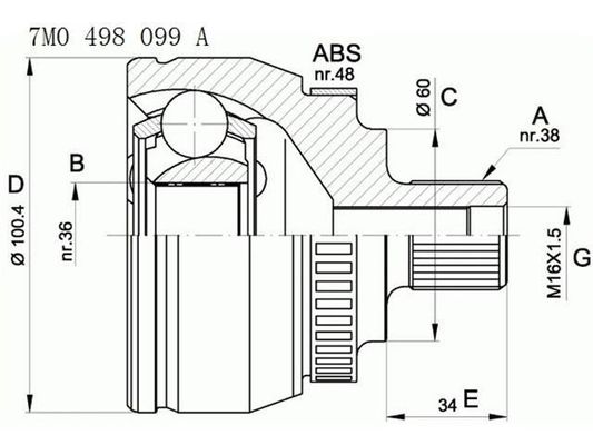 7M0498099A Partes de la transmisión