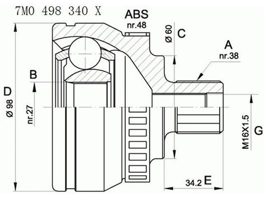 7M0498099 Partes de la transmisión
